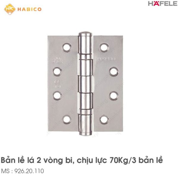 Bản Lề Lá 2 Vòng Bi 70Kg Hafele 926.20.110