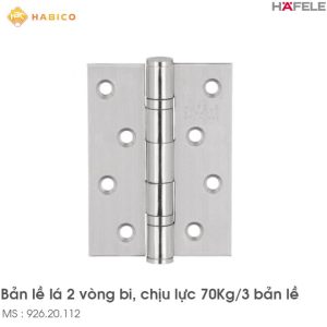 Bản Lề Lá 2 Vòng Bi 70Kg Hafele 926.20.112