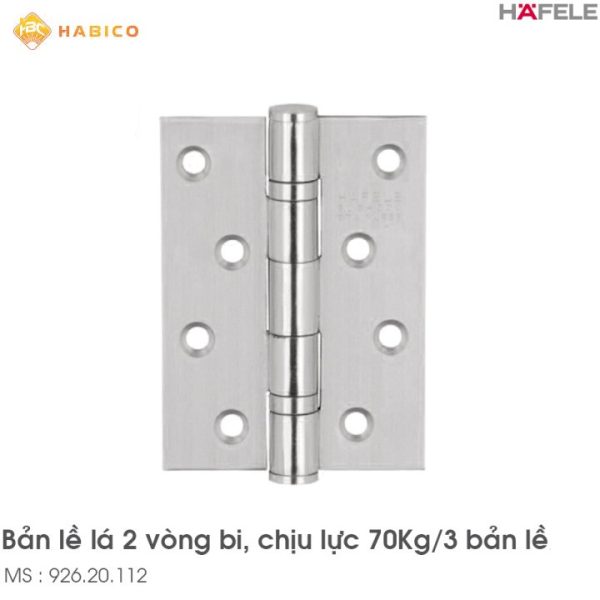 Bản Lề Lá 2 Vòng Bi 70Kg Hafele 926.20.112