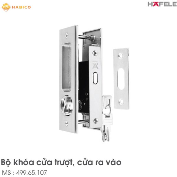 Bộ khóa âm cho cửa trượt Hafele 499.65.107