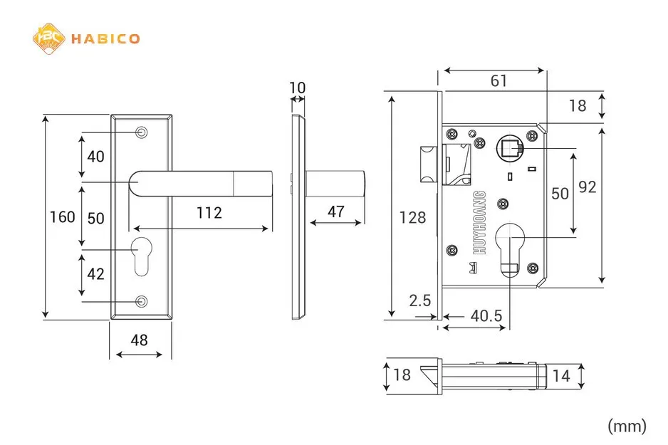 Thông số kỹ thuật Khoá tay nắm EX 5010