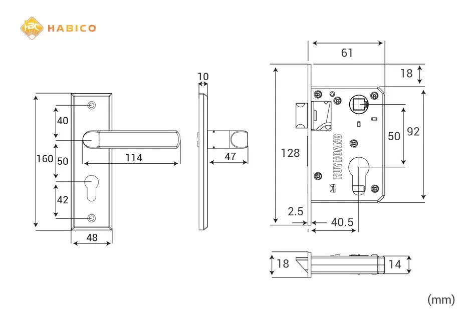 Thông số kỹ thuật Khóa tay nắm EX 5033