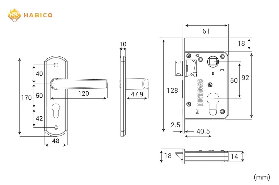 Thông số kỹ thuật Khóa tay nắm EX 5082