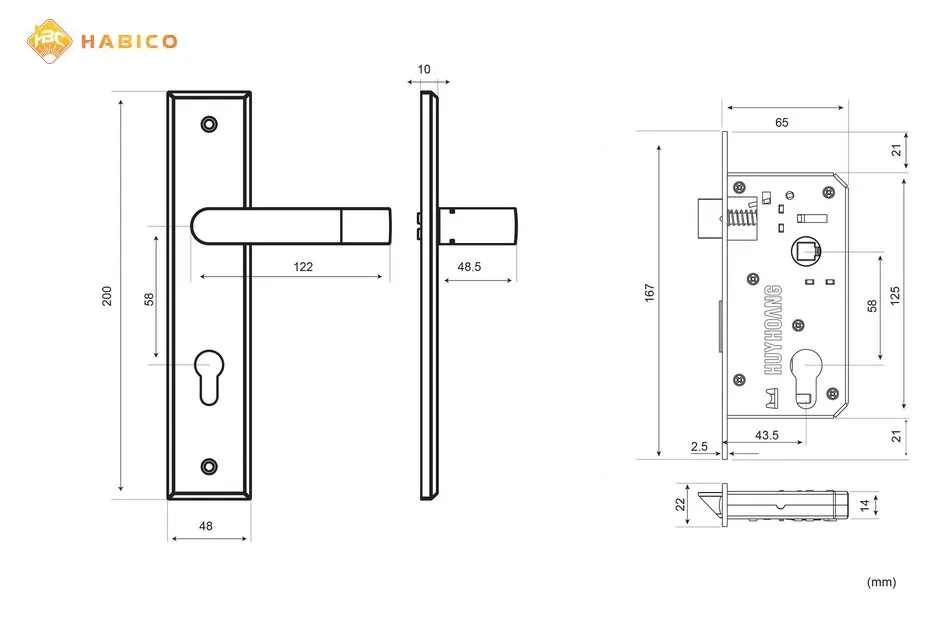 Thông số kỹ thuật Khóa tay nắm EX 5810