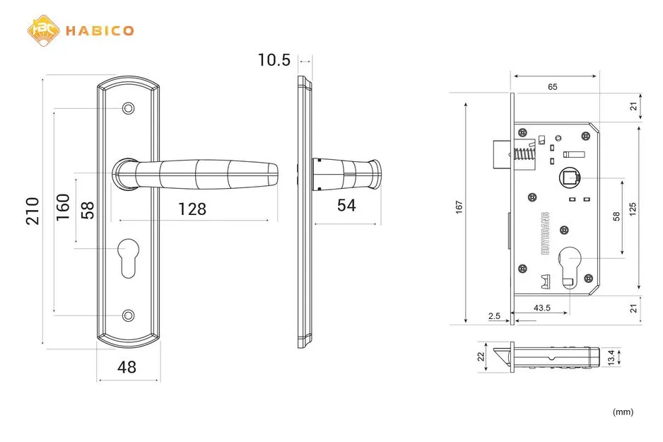 Thông số kỹ thuật Khóa tay nắm HCX 5866