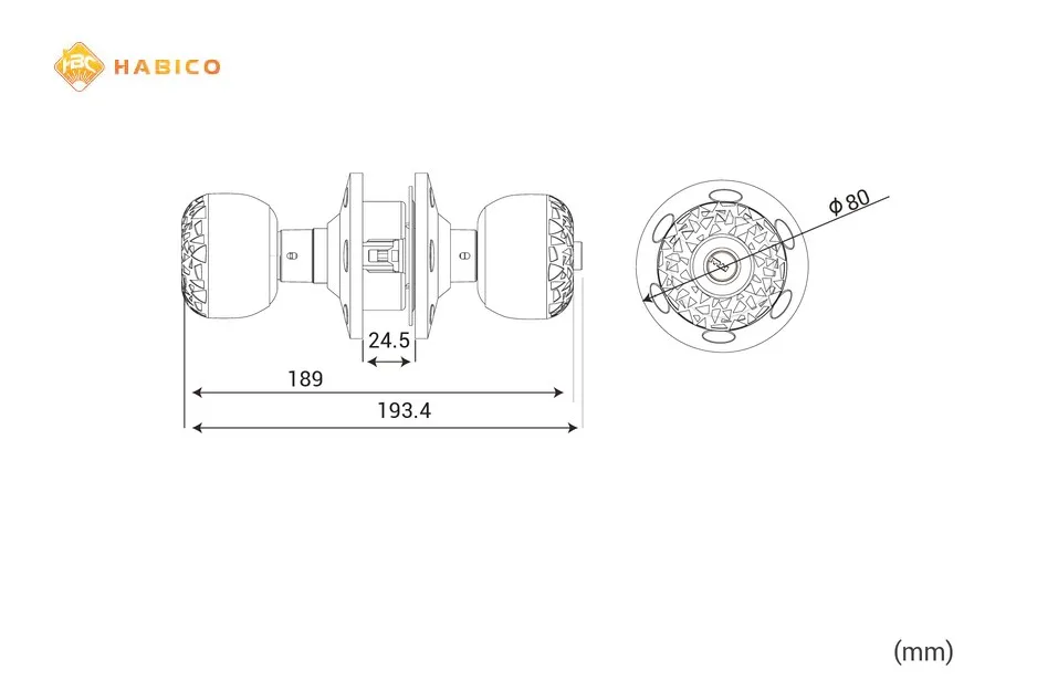 Thông số kỹ thuật Khóa tay nắm tròn HC 17