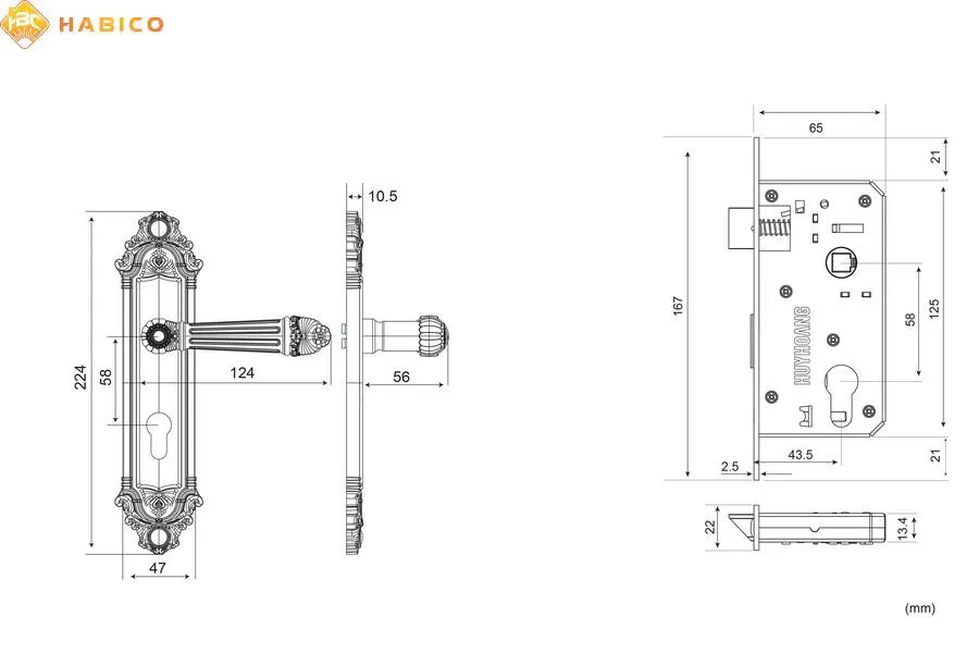 Thông số kỹ thuật Khóa tay nắm HCP 5826