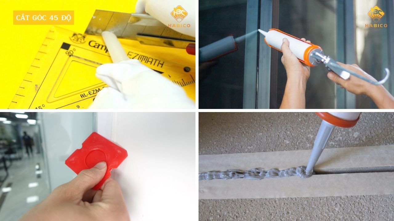 Các bước thi công keo silicone Apollo A200 đúng kỹ thuật