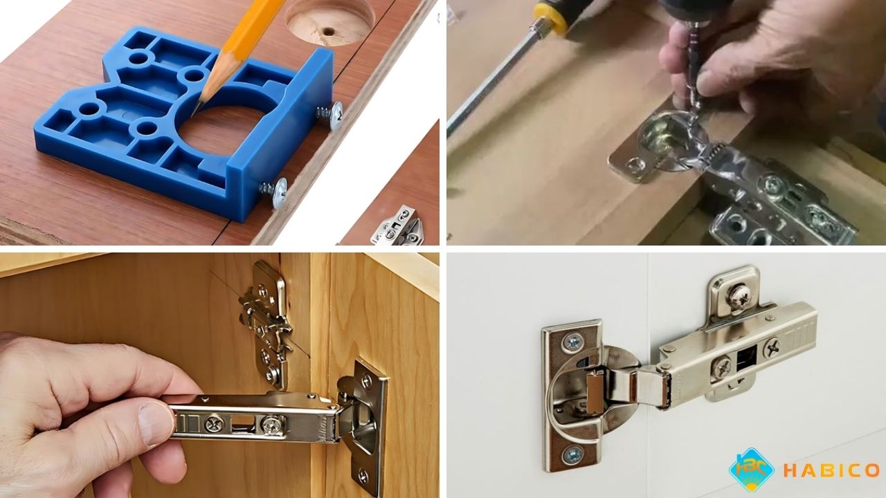Cách Lắp Bản Lề Giảm Chấn Đúng Kỹ Thuật