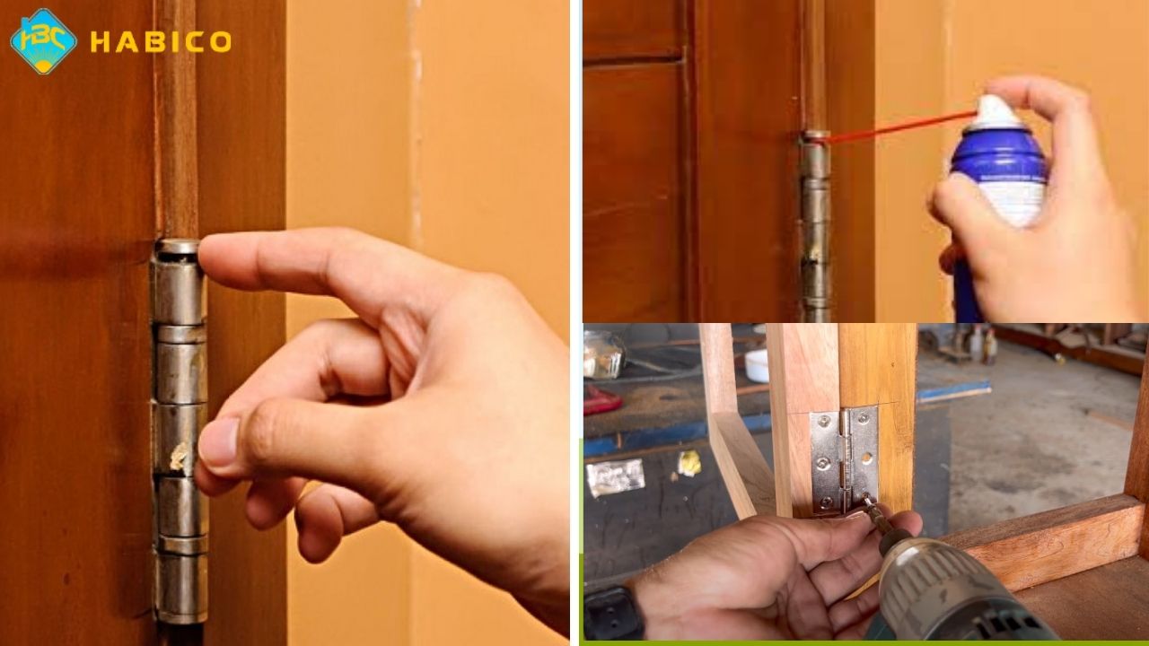 Cách lắp và điều chỉnh bản lề cửa gỗ