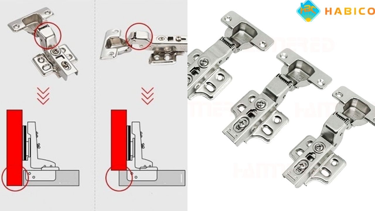 Điểm Khác Biệt Của Bản Lề Giảm Chấn Cong Và Thẳng