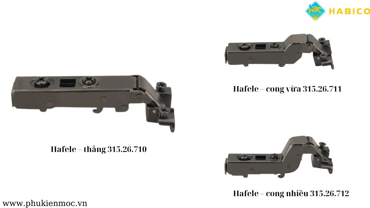 Bản Lề Tủ Cánh Kính Khung Nhôm Hafele nổi bật