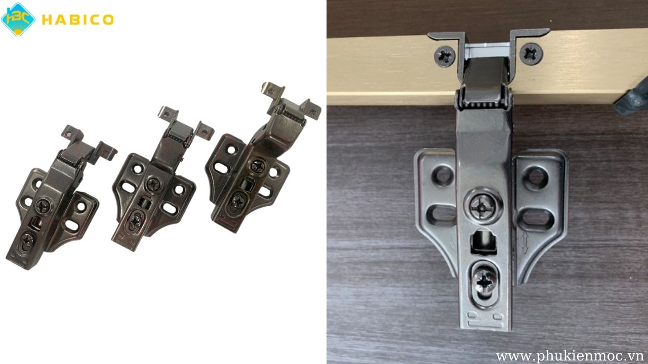 Bản Lề Tủ Cánh Kính Khung Nhôm Hammered (HMR) 3007