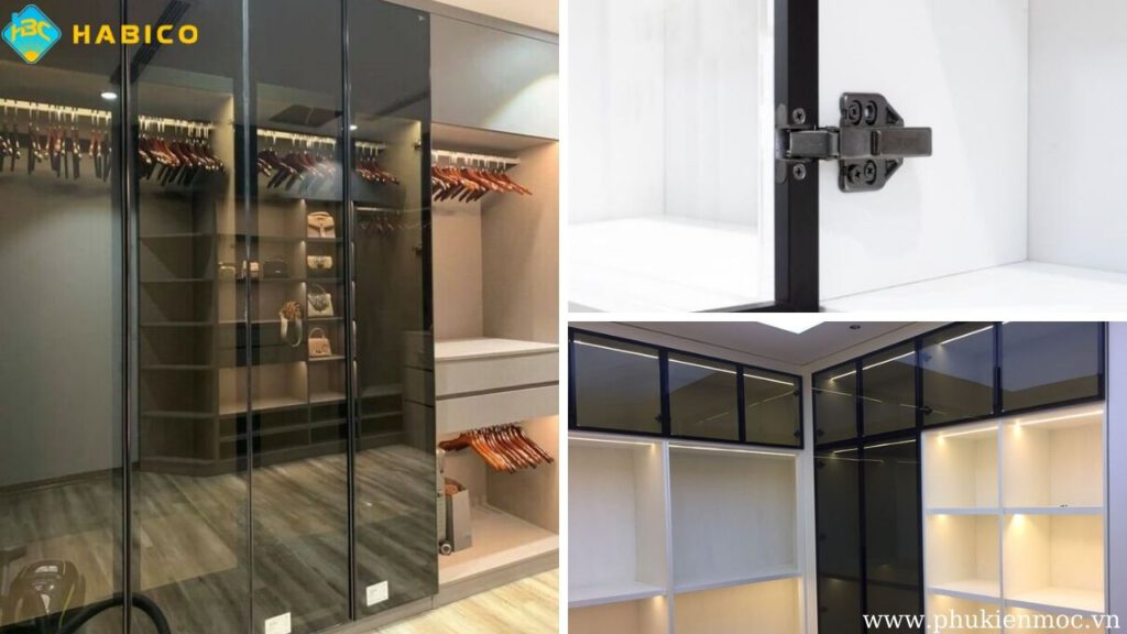 Bản lề giảm chấn Vickini 01818 OBP – Giải pháp cho tủ nhôm kính