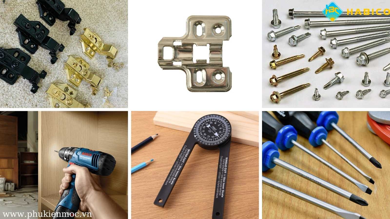 Dụng Cụ Cấn Chuẩn Bị Trước Khi Lắp Đặt Bản Lề Tủ Cánh Kính Khung Nhôm