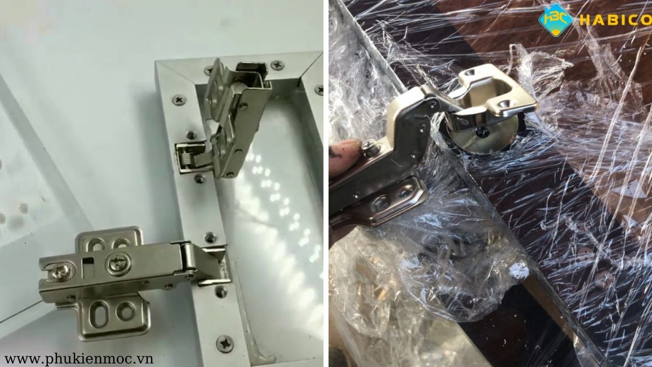 Lắp đặt bản lề tủ cánh kính khung nhôm đúng kỹ thuật