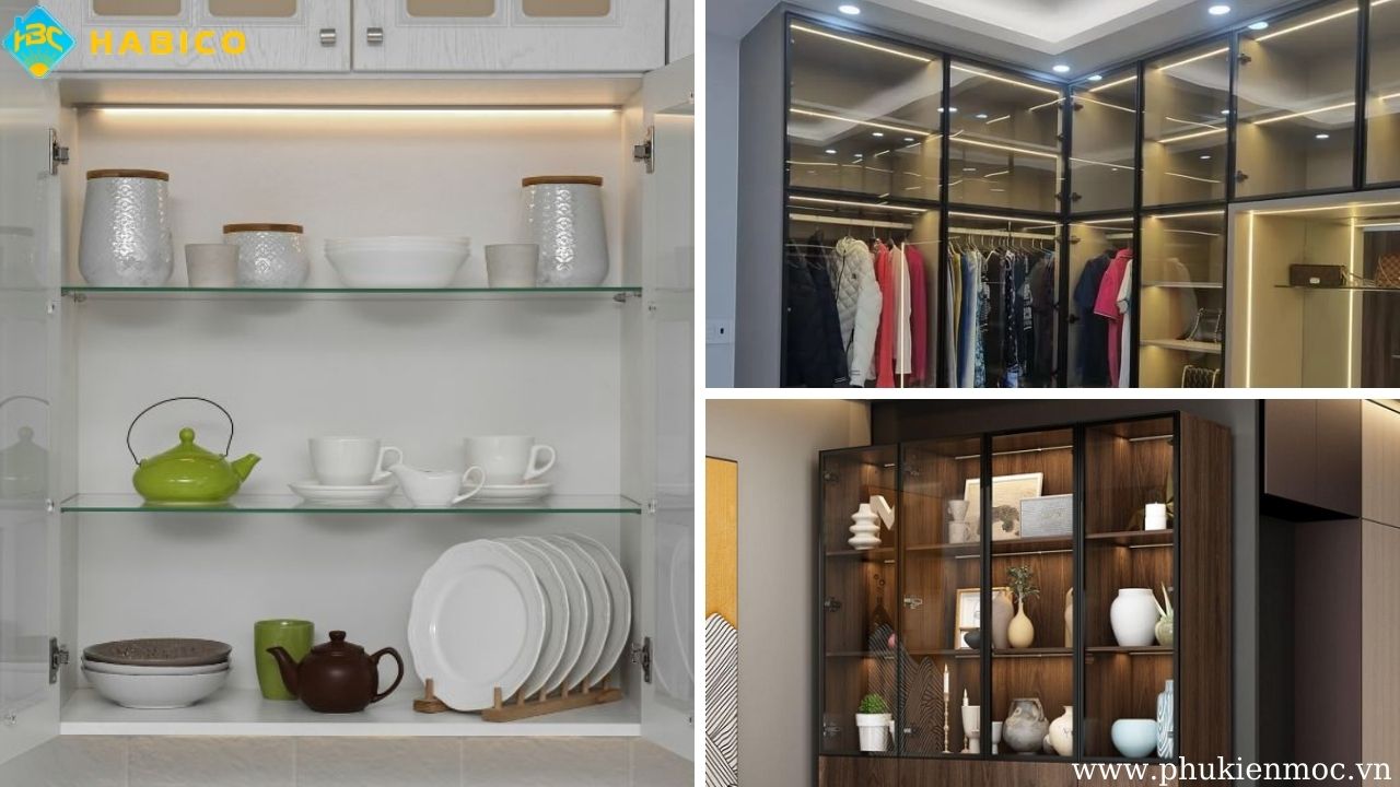 Ứng dụng thực tế của bản lề bật giảm chấn Vickini 01818 OBP